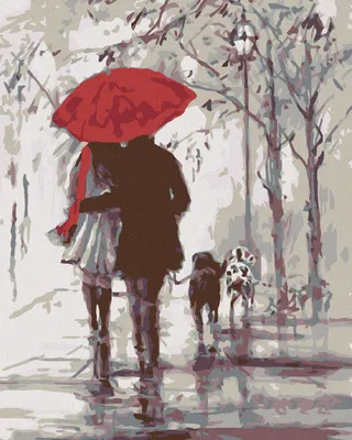 Produktbild von Zuty - Malen nach Zahlen - BEIM SPAZIERGANG MIT HUNDEN, 40x50 cm, mit Keilrahmen (bereits gespannt)