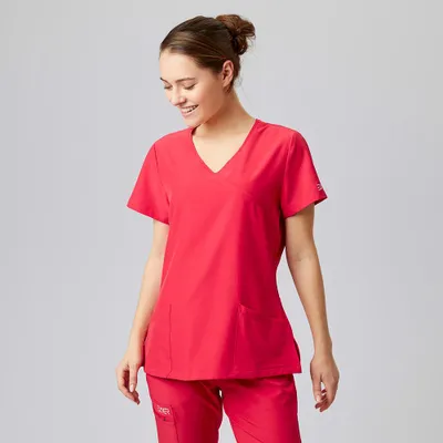 Produktbild von Sportsline Damen Kasack, rot, XS : XS : rot : 94% Recycling-Polyester 6% Elasthan