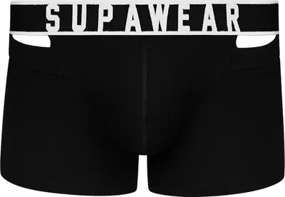 Produktbild von SUPAWEAR Ribbed Slashed Trunk Black - Größe XXL
