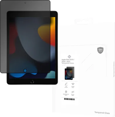 Produktbild von Schutzfolie Apple iPad 2019, iPad 2020, iPad 2021 - Panzerglas - Cazy - Schwarz