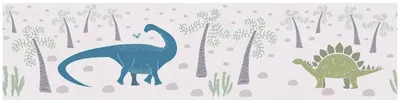 Immagine prodotto di Profhome 771411-GU Carta da parati per bambini Dinosauri grigio opaco crema-bianco blu verde 5 m