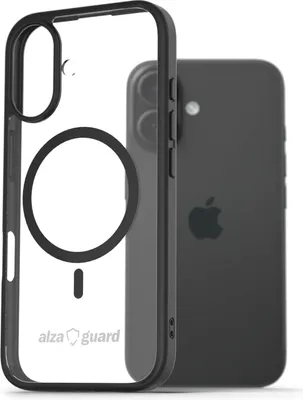 Zdjęcie produktu dla Etui AlzaGuard Clear TPU kompatybilne z Magsafe dla iPhone 16 czarny