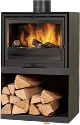 Image de Poêle bois bûche GODIN Clairvoy 7Kw - Noir mat - 411104