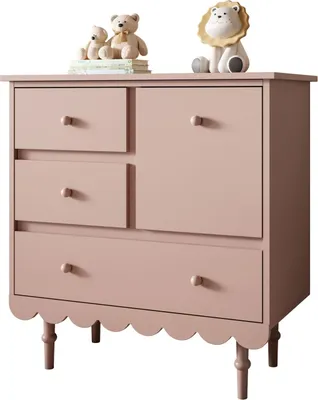 Produktbild von Kommode mit Schubladen BABUSHKA mit Wickelauflage, rosa