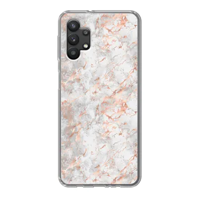 Produktbild von MuchoWow® Handyhülle Schutzhülle Hülle für Samsung Galaxy A32 5G Roségold - Marmor - Weiß - Gemustert Silikon Softcase Handy Hülle - Softcase