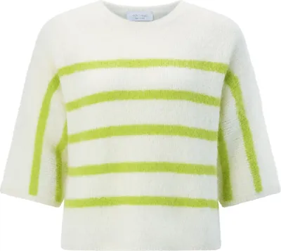 Produktbild von Rich & Royal (4) Crew NK Stripes Cropped urban lime urban lime S