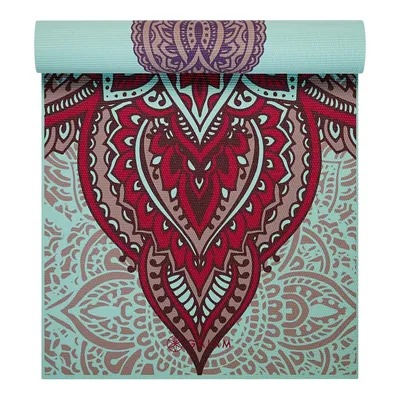 Image de GAIAM Tapis de yoga bleu clair avec mandala 6 mm