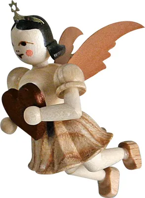 Produktbild von Schwebeengel mit Herz, natur (6,6cm) von Blank Kunsthandwerk