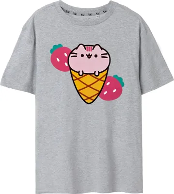 Obrázok produktu pre Pusheen - Dámske tričko s krátkym rukávom NS7718 (S) (Sivá škvrnitá)
