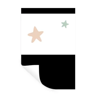 Produktbild von MuchoWow® Wandtattoo Wandsticker Wandaufkleber Sterne - Pastell - Mädchen - Jungen - Kinder 80x60 cm Selbstklebend und Repositionierbar - Faltenfrei