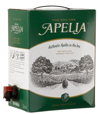 Produktbild von Apelia weiß trocken 3,0l Bag-in-Box Kourtaki