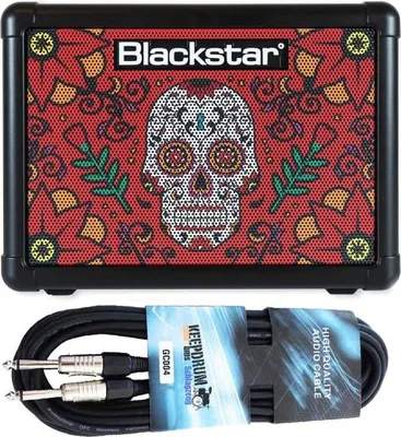 Produktbild von Blackstar Gitarren-Verstärker Fly 3 Sugar Skull II mit Klinkenkabel