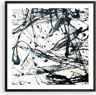 Produktbild von Gerahmtes Poster - Schwarzer Rahmen - Abstraktion modern - 60x60 cm - Wand Bild - Wanddeko - Wandbilder - Kunstposter - Wandposter - Bilderrahmen - Bilder - Kunstdruck - Wandbild - P2BAC60x60-3442