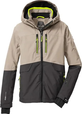 Produktbild von KSW 201 Boys Ski Jacket hellsand/dunkelstein/neongelb (00331) 116