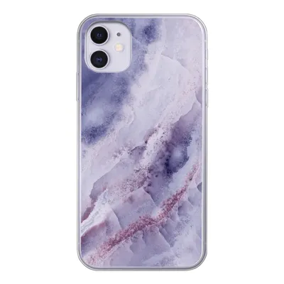 Produktbild von MuchoWow® Handyhülle Schutzhülle Hülle für iPhone 11 Naturstein - Lila - Edelsteine und Mineralien Silikon Softcase Handy Hülle - Handytasche