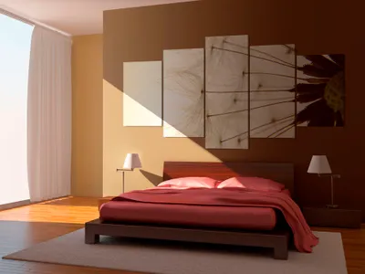 Produktbild von Akustikbild Blumen 200x100 cm Bilder Akustikschaum Hochleistungsschallabsorber Schallschutz Leinwand 5 tlg Wandbild Raumakustik Schalldämmung 030210-36