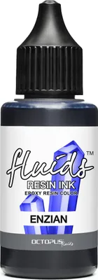 Immagine prodotto di Octopus Fluids Resin Ink ENZIAN, alcohol ink per resina epossidica e resina UV, resina colori 30 ml, blu