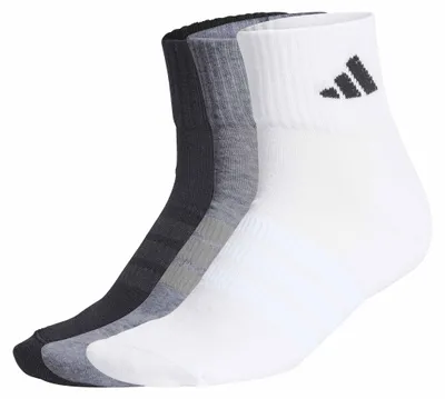Produktbild von adidas Unisex Cushioned Sportswear Ankle Socks 3 Pair Pack, medium grey heather/