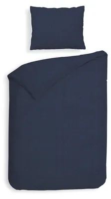 Produktbild von Heckettlane Spina Bettbezug - 155x220 cm – 100% Baumwoll-Flanell – Hochwertige Bettwäsche mit motiv – Weich - Atmungsaktiv und Hautfreundlich – inkl. 80x80 cm Kissenbezug – Blau