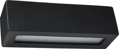 Produktbild von Wandleuchte Keramik VEGA schwarz 1xE27 15W Keramik/Glas 9.5x9.5x32.5cm Sollux Lighting