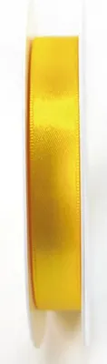 Produktbild von Goldina® 8172015100025 Doppelsatinband - 15 mm x 25 m, gelb