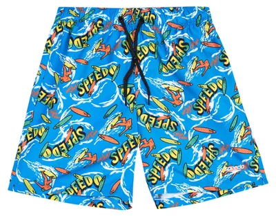 Imagen del producto de Speedo - Pantalones de baño para niños, modelo IG5070 (Talla L) (Azul eléctrico/Salmón/Verde césped/Amarillo brillante)
