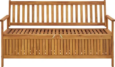 Zdjęcie produktu dla vidaXL Ławka ogrodowa ze schowkiem 148 cm z litego drewna akacjowego