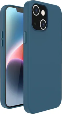Obrázok produktu pre Accezz Kožený zadný kryt s MagSafe pre Apple iPhone 14 Plus - Tmavomodrý