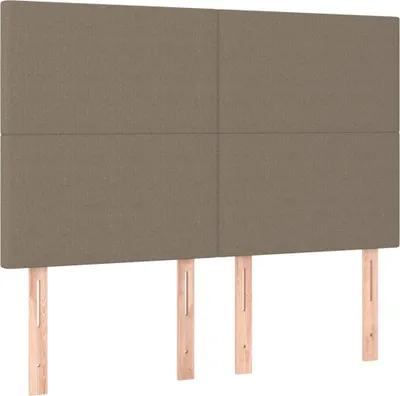 Produktbild von vidaXL Kopfteil Taupe 144x5x118/128 cm Stoff
