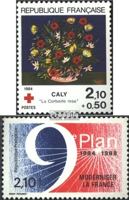 Produktbild von Briefmarken Frankreich 1984 Mi 2473A,2475 (kompl.Ausg.) postfrisch Rotes Kreuz