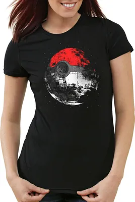 Produktbild von style3 Poké Death T-Shirt Damen Todesstern Star Ball Monster Videospiel, Größe:XL