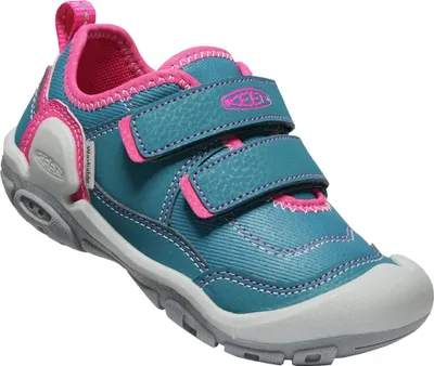 Produktbild von Keen Knotch Hollow Kinder Sneakers Blue Coral/Pink Peacock Größe 24