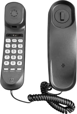 Zdjęcie produktu dla Avizar, kompaktowy telefon stacjonarny z funkcją wyciszania i ponownego wybierania numeru, czarny