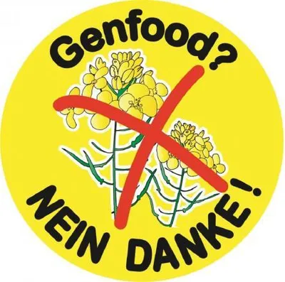 Produktbild von PVC Aufkleber - Genfood- nein danke - Gr. ca. 8 cm - 303128/4