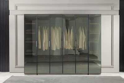 Produktbild von Glas Kleiderschrank Schlafzimmer Bett Nachttische 4tlg. Set Komplett