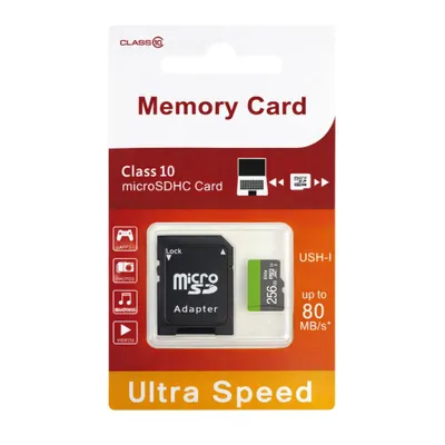 Produktbild von Micro SD Speicherkarte Elite 256GB Handy Video Kamera Gaming Flash-Speicher inklusive SD Karten Adapter