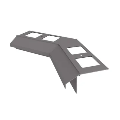 Immagine prodotto di Profilo di gronda in alluminio Renoplast K100R pavimento in ceramica, angolo interno 135°, grigio