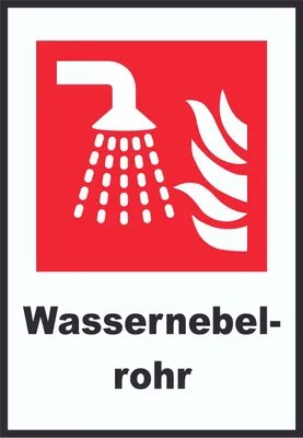 Produktbild von Wassernebelrohr Schild A5 (148x210mm)