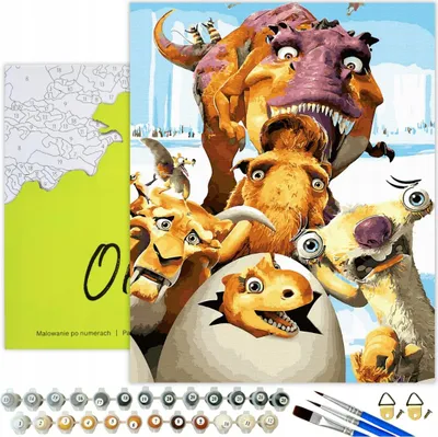 Produktbild von Malen nach Zahlen Tiere 40x50 cm – DIY Set mit Holzrahmen, Pinseln und Acrylfarben für alle Altersgruppen – Perfekt für Entspannung und als Geschenk