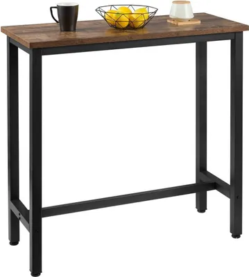 Zdjęcie produktu dla Stół barowy Bolt Edge - Przemysłowy - Drewno i metal - Prostokątny - 100x40x100cm