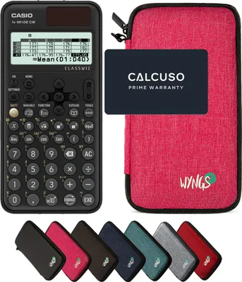 Produktbild von Casio fx-991DE CW ClassWiz inkl. WYNGS Schutztasche Pink - Wissenschaftlicher Taschenrechner - Basic Set
