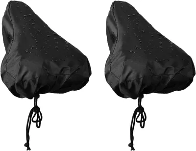 Immagine prodotto di Set di selle per bicicletta, composto da 2 coprisella impermeabili, taglia L, colore nero, adatti per mountain bike ed e-bike