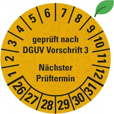Produktbild von Dreifke® Prüfplakette  nach DGUV Vorschrift 3, Nächster Prüftermin, 26...
