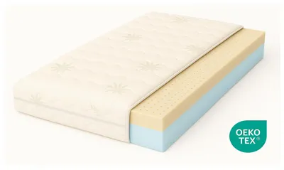 Produktbild von Hochelastische HR-Latexmatratze 90x200 11 cm H2 H3 Antiallergisch Weiß