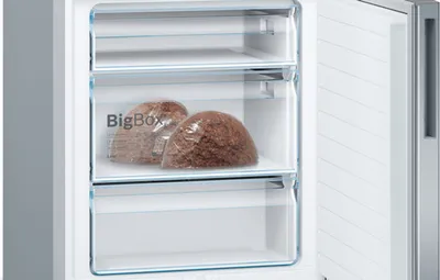 Obrázek produktu pro Bosch Serie 6 KGE49AICA, 419 l, SN-T, 15 kg/24h, C, Přihrádka Fresh Zone, Nerezová ocel