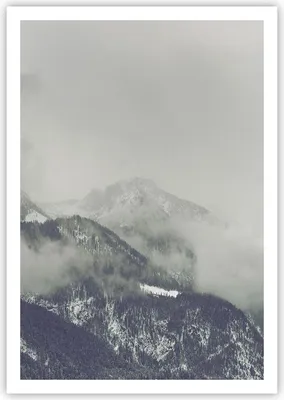 Produktbild von Poster - Poster ohne Rahmen - Berge Wald Nebel - 70x100 cm - Wand Bild - Wanddeko - Wandbilder - Kunstposter - Wandposter - Bilder - Kunstdruck - Wanddekoration - Wandbild - P2XPA70x100-4270