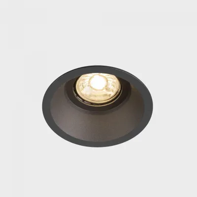 Image de KOHL LIGHTING MOON : luminaire encastré avec un diamètre de cadre de 85 mm, noir, LED 8 W, non gradable