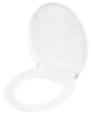 Immagine prodotto di Sedile universale per WC - Coperchio a forma di "O" - Sistema di chiusura automatica "soft-close" - Plastica PP antibatterica - Facile da pulire - Montaggio semplice
