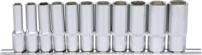 Produktbild von KS Tools 911.0611, Steckschlüssel-Satz, 3/8", 11 Kopf/Köpfe, Chrom-Vanadium-Stahl, DIN 3120, ISO 1174, DIN 3124, ISO 2725, 750 g