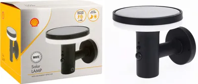 Obrázek produktu pro SHELL Solární LED lampa s detektorem pohybu, černá